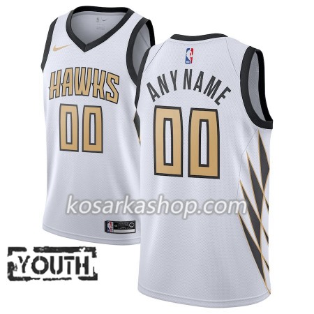 Dres Atlanta Hawks Prilagođeni Nike 2018-19 City Edition Bijela Swingman - Dječji